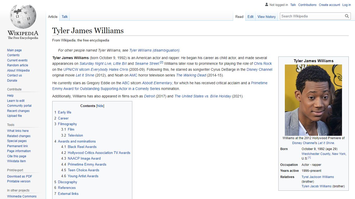 Tyler James Williams - Wikipedia